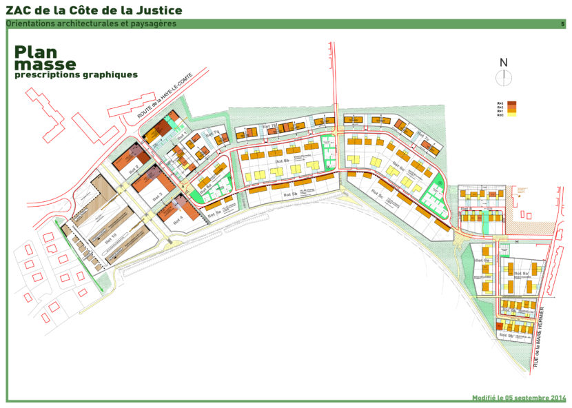 Schéma d'aménagement de la ZAC de la Côte de la Justice à Louviers