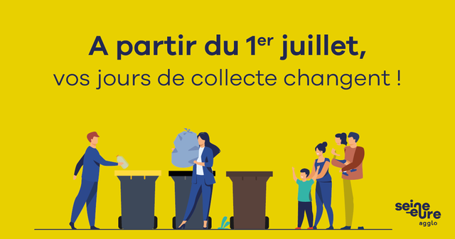 Nouveaux jours de collecte à partir du 1er juillet