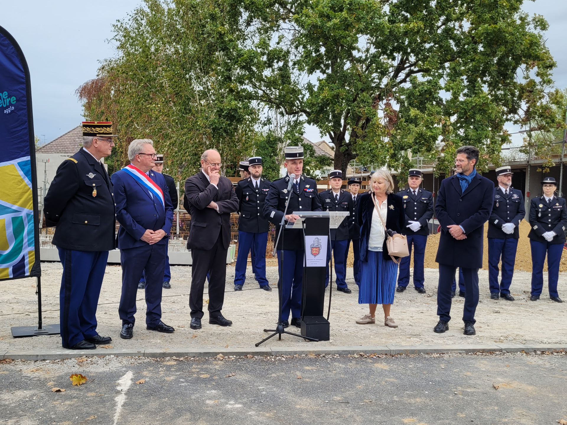 La première pierre de la future gendarmerie est posée
